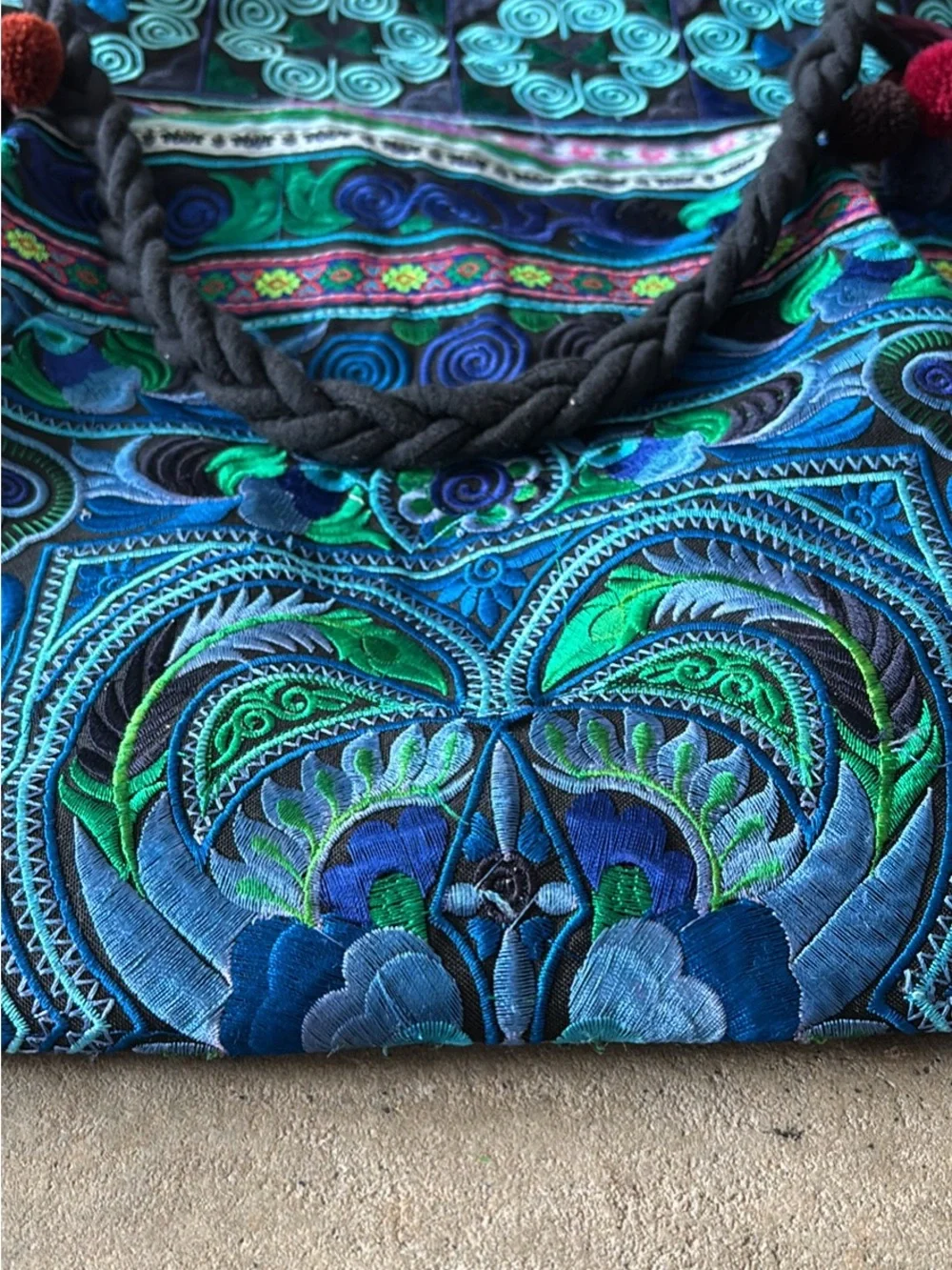 Colorful Hill Tribe Tole Hmong Embroidered Bag Thai Handmage Bohemian Boho Hobo